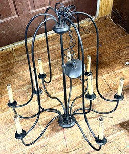 lot 98 image: Vintage Metal Chandelier&nbsp