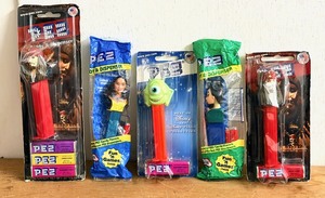 lot 250 image: Five (5) Disney Themed PEZ Dispensers - Including Pocahontas &amp Two Different Jack Sparrows