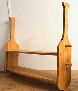 lot 242 image: Vintage Wall-Hanging Canoe Shelf