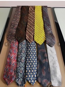 lot 236 image: Ten (10) Paisley Ties - Including Adolfo, Lands End, Oscar de la Renta, Remington, &amp Chaps