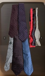 lot 238 image: Five (5) Neck Ties &amp Three (3) Bow Ties - Including LDM, Villa Bugatti, Kenneth Cole &amp Michelsons of London&nbsp