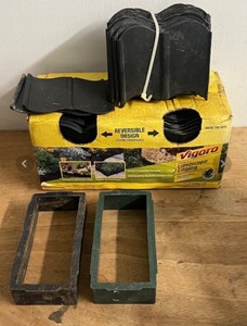 lot 176 image: One Full Case of Vigoro Reversible Design Landscape Edging &amp Two (2) Quikrete Walk Maker Forms for Pouring and Making Your Own Brick Type Sidewalk Stones&nbsp