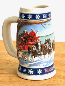lot 252 image: 1995 Budweiser Lighting The Way Home Holiday Stein&nbsp