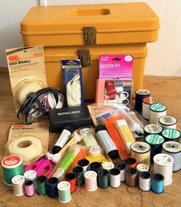 lot 230 image: Huge Lot of Sewing Supplies w Two Cases