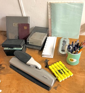 lot 290 image: Office Supply Lot - Including Swingline Three Hole Puncher &amp TUL Replacement Supplies