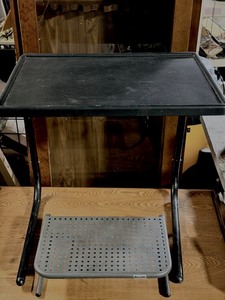 lot 296 image: Adjustable Height Portable Desk W Allsop Metal Art Monitor Stand