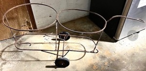 lot 311 image: 1950s-60s Metal  Two Trashcan DollyTrolly