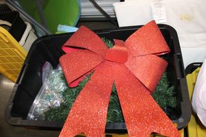 lot 83 image: Christmas decorations, greenery and glass beads