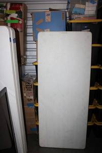 lot 65 image: 6 ft. White folding table