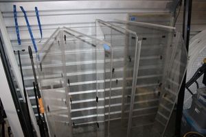lot 30 image: Plexiglass drum shield - 6 panels, 24 x 66 each