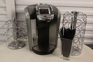 lot 50 image: Keurig coffee maker and K-cup stands
