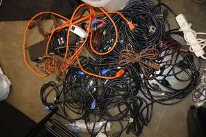 lot 57 image: IEC Cables and extension cords
