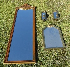 lot 515 image: Assorted vanity mirrors as shown, largest approx. 5ft