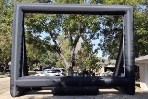 lot 1 image: 40 ft. diagonal inflatable indooroutdoor Movie  Projector Screen with electric blower