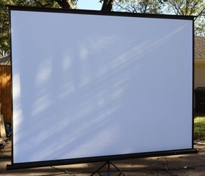 lot 130 image: Projector screen with stand by Tao Tronics - 6x9 model TT-HP020