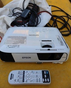 lot 144 image: Epson projector EX3240 (model H719A) with remote and cables