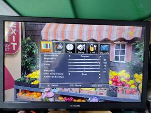lot 150 image: Hitachi TVMonitor24 inch see photos NO BASE