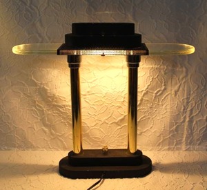 lot 3 image: Vintage Robert Sonneman Halogen Desk Bankers Lamp George Kovacs 18x15x4.5