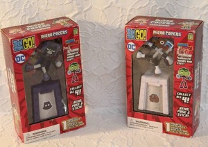 lot 18 image: 2-Teen Titans Go Micro Pozers toy featuring the character Cyborg unopened
