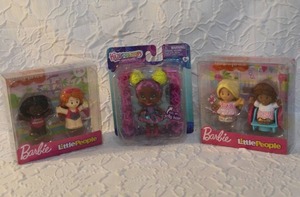 lot 19 image: 2- Barbie little people and Hairdorables Shortcuts Jelly Hair doll. Unopened