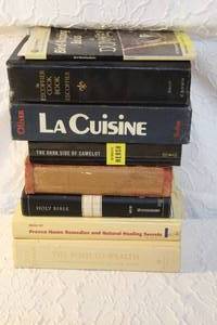 lot 62 image: Mixed lot of books Bibles and the escoffier cook book and so many more see pictures