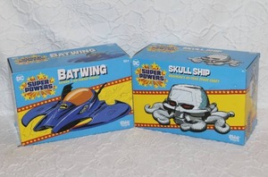 lot 110 image: McFarlane Toys DC Direct Super Powers Batwing,and DC Super Powers Skull Ship Brainiacs Hi-Tech Space Craft Vehicle.