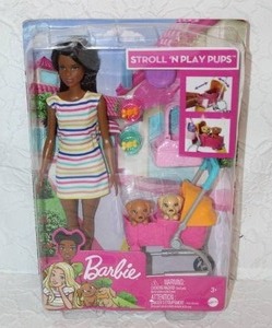 lot 120 image: Barbie Stroll n Play Pups Playset. Unopened