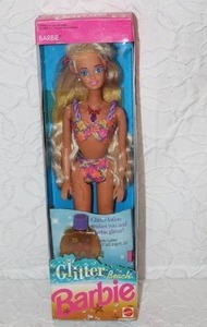 lot 122 image: 1992 Glitter Beach Barbie Doll from Mattel.