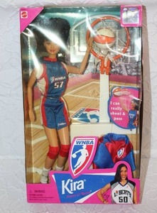 lot 128 image: 1998 WNBA Kira Friend of Barbie doll  unopened