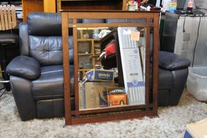 lot 153 image: Mirror about 44 inches tall and about 33 inches wide