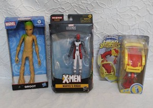 lot 169 image: Marvel Groot action figure. Marvel Legends Series X-Men Omega Sentinel action figureImaginext DC Super Friends Head Shifters The Flash & Speed Force Cycle Figure