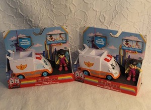 lot 175 image: 2-Disney Junior Firebuds Violet and Axl Core Vehicle Set. Unopened
