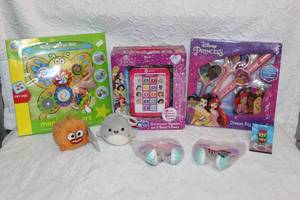 lot 225 image: Magic gear art set and Disney Princess Me Reader Electronic Reader and 8-Book Library. And Disney Princess Dream Big Music Set.  And much more see pictures