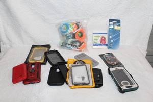 lot 232 image: Phone accessories bag of aux cords and Google Air tag and more see pictures