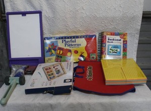 lot 245 image: Mixed learning lot and more playful patterns and traveling game book and dry erase board and more see pictures