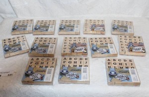 lot 331 image: 13- packs of alphabet stamps all unopened