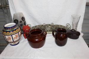 lot 354 image: Mantle candle holder vases and more see pictures
