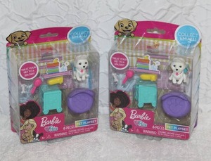 lot 373 image: 2- Barbie Pets 6 Piece Playset unopened