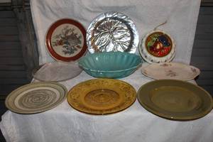 lot 395 image: vintage Gailstyn-Sutton ceramic fruit jello mold, which often serves as a decorative wall hanging. And Pottery turquoise scalloped bowl and much more see pictures