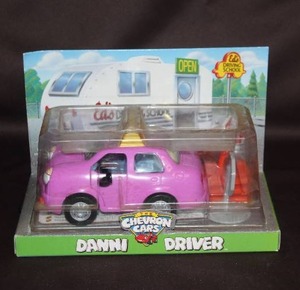 lot 460 image: Danni Driver toy car from The Chevron Cars collection. It is a vintage promotional item from 1998.  Unopened