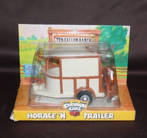 lot 467 image: Chevron Cars Horace N Trailer toy set, a vintage collectible from 1997.  Unopened