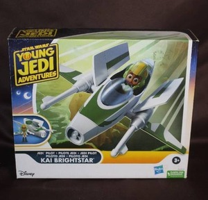 lot 473 image: Star Wars Young Jedi Adventures Jedi Pilot Kai Brightstar Vehicle toy.  Unopened