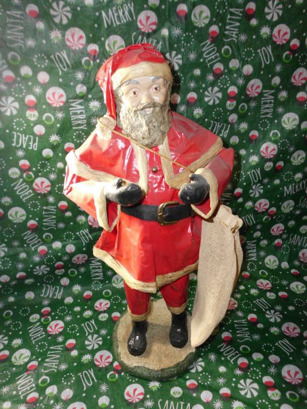 lot 161 image: VINTAGE PAPER MACHETTE SANTA CLAUS