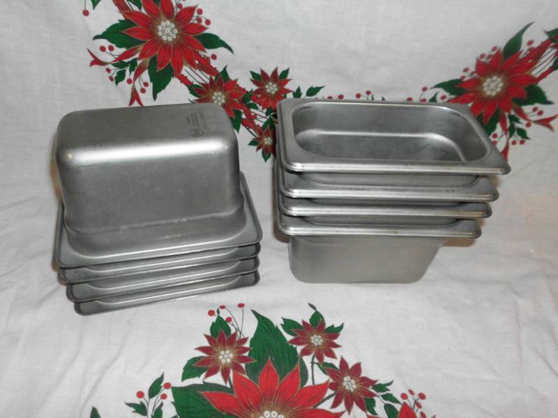 lot 185 image: STAINLESS STEEL STEAM PANS