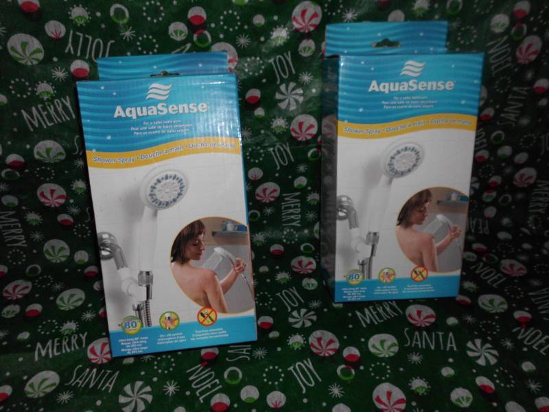 lot 211 image: AQUASENSE SHOWER HEAD WITH HOSE