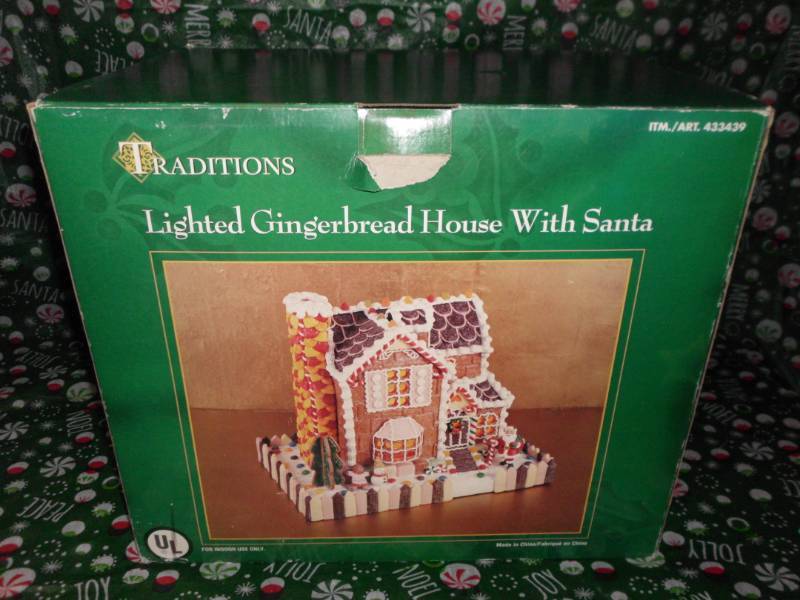 lot 217 image: LIGHTED GINGERBREAD HOUSE