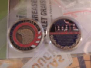 lot 20 image: VETERAN  CHALLENGE COINS QTY 2  THANK YOU FOR YOUR SERVICE