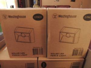 lot 59 image: Westinghouse -pack solar fence wall lights
