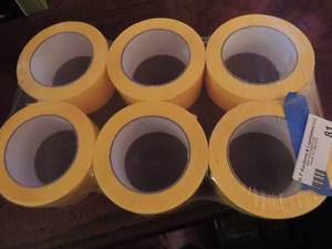lot 81 image: YELLOW PACKING TAPE  1 PKG OF 6 ROLLS     NIP