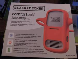 lot 160 image: Black and Decker cordless wearable cool  heat device